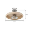Plafón Lindby Branford, retro, Ø 35 cm, beige, metal