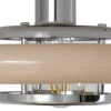 Plafón Lindby Branford, retro, Ø 35 cm, beige, metal