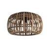 Plafón Lindby Canyana, natural, ratán, Ø 40 cm