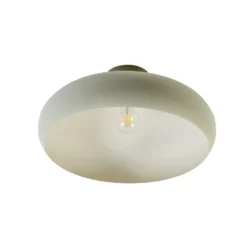 Plafón Lindby Elover, verde claro, Ø 45 cm, hierro