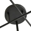 Plafón Lindby Estar, negro, de metal, 6 luces, Ø 56 cm