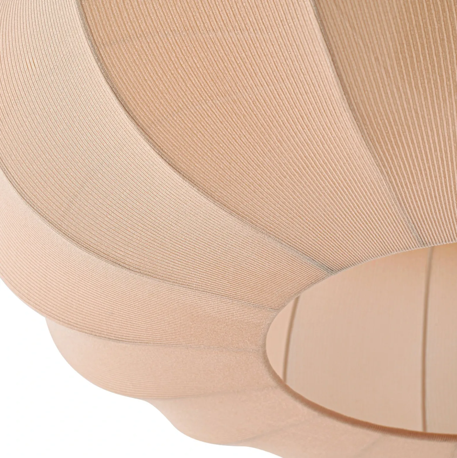Plafón Lindby Helin, beige, Ø 60 cm, textil, 3 x E27