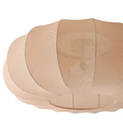 Plafón Lindby Helin, beige, Ø 60 cm, textil, 3 x E27