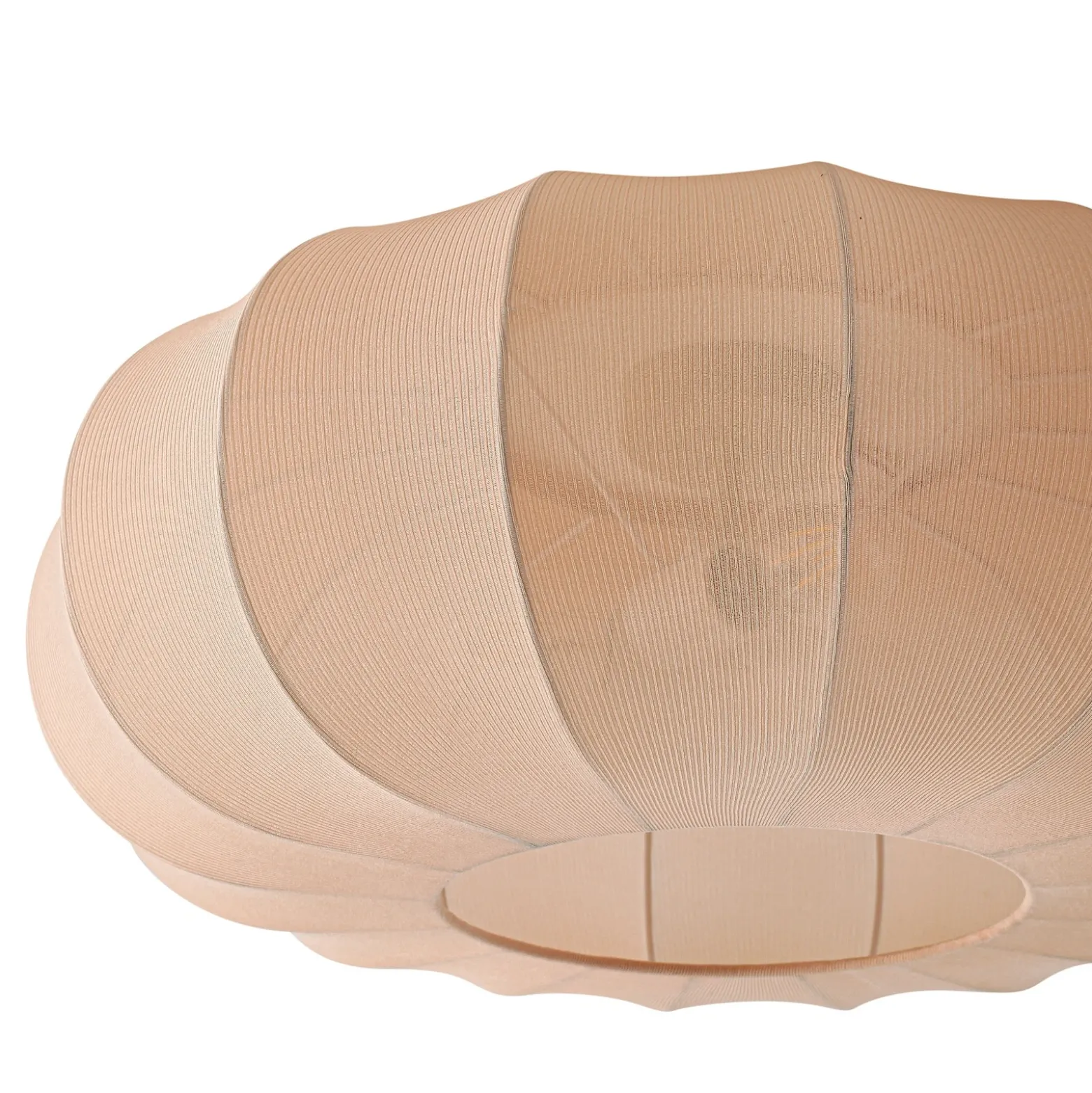 Plafón Lindby Helin, beige, Ø 60 cm, textil, 3 x E27