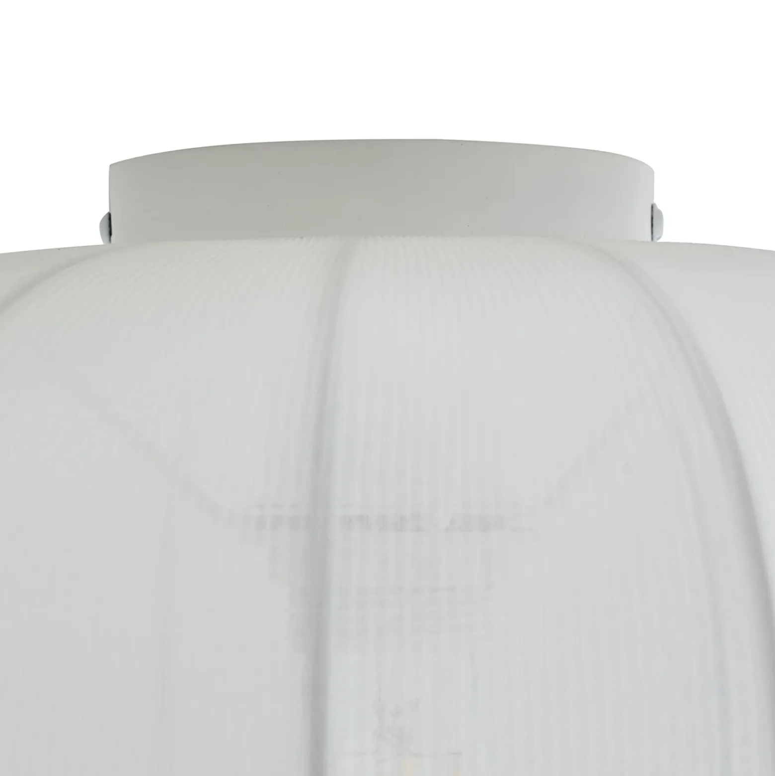 Plafón Lindby Helin, blanco, tela, Ø 35 cm
