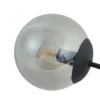 Plafón Lindby Isamer, gris humo, Ø 80 cm, globo