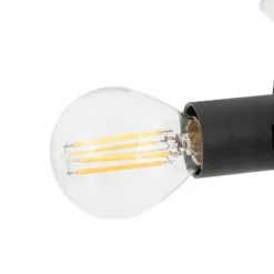 Plafón Lindby Isamer, gris humo, Ø 80 cm, globo