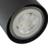 Plafón Lindby Joffrey, 78 cm, negro, 5 luces, GU10
