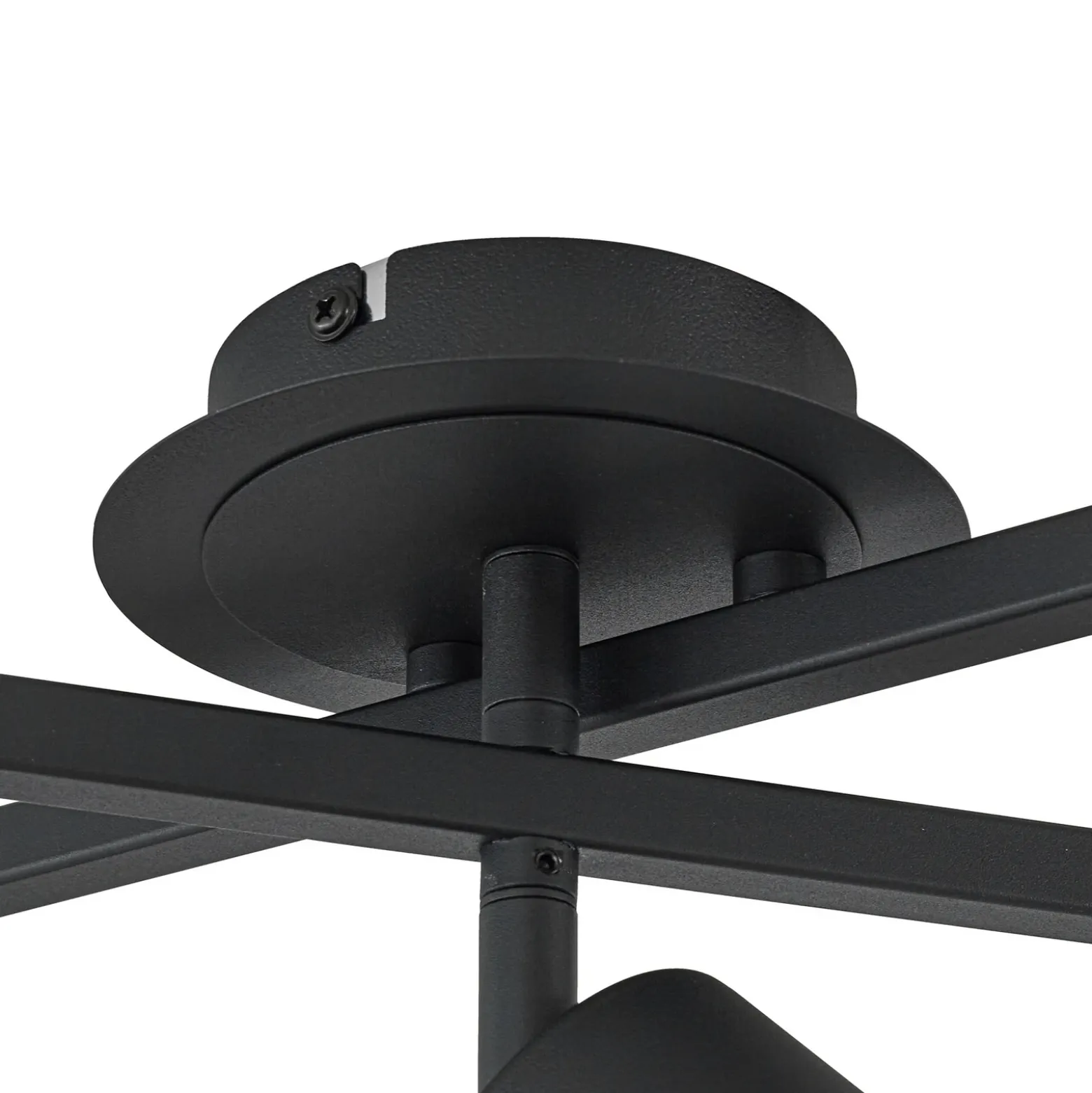 Plafón Lindby Joffrey, 78 cm, negro, 5 luces, GU10