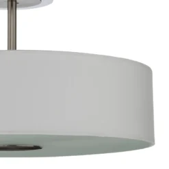 Plafón Lindby Josia, blanco, tela, Ø 47 cm, E27