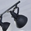 Plafón Lindby Julin, 85 cm, 4 luces, negro-dorado