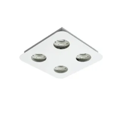 Plafón Lindby Jyla, blanco mate, 25 x 25 cm, 4 luces