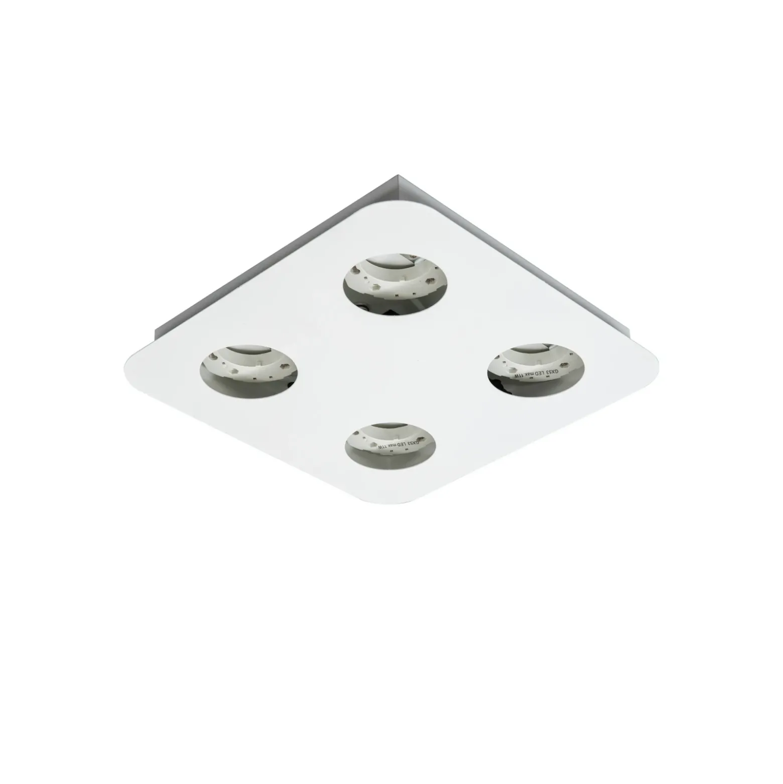 Plafón Lindby Jyla, blanco mate, 25 x 25 cm, 4 luces
