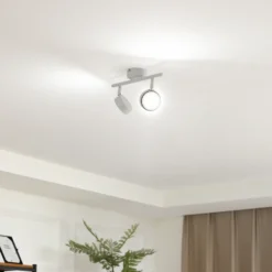 Plafón Lindby Jyla, 2 luces, blanco mate