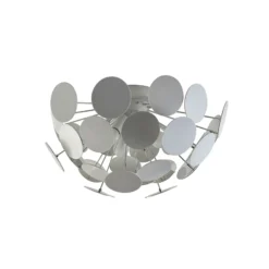 Plafón Lindby Kinan, Ø 54 cm, blanco, metal, E14