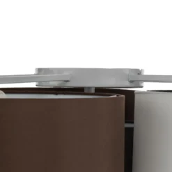Plafón Lindby Laurenz, 6 luces, gris/marrón, textil