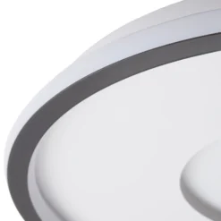 Plafón Lindby LED Edenia, blanco/negro, CCT, Ø 51 cm