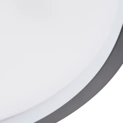 Plafón Lindby LED Edenia, blanco/negro, CCT, Ø 51 cm