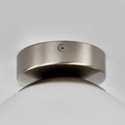 Plafón Lindby Lennie, blanco, cristal, Ø 20 cm, IP44, E27