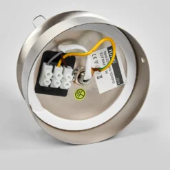 Plafón Lindby Lennie, blanco, cristal, Ø 20 cm, IP44, E27