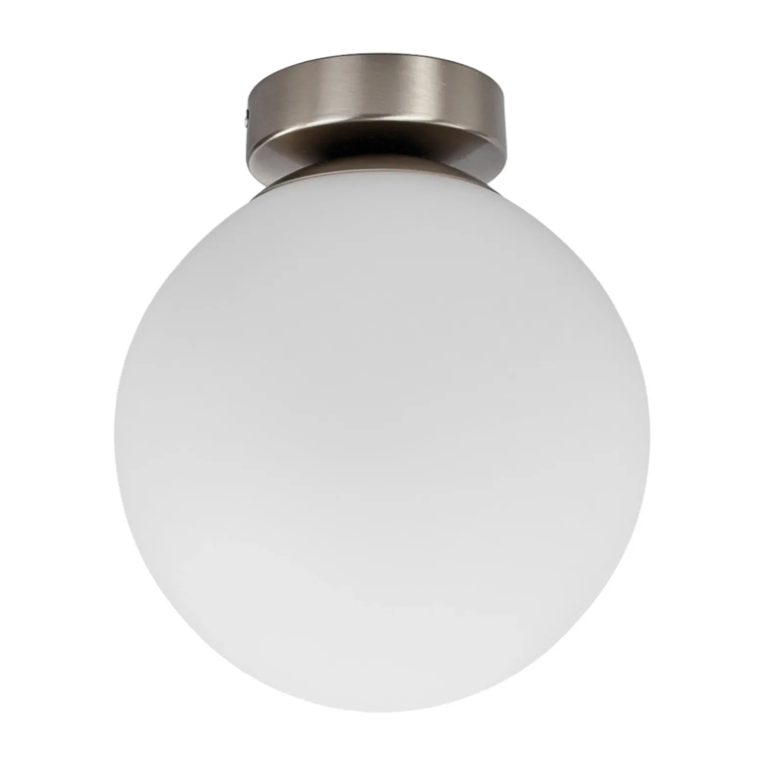 Plafón Lindby Lennie, blanco, cristal, Ø 20 cm, IP44, E27