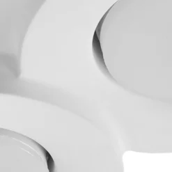 Plafón Lindby Levia, 3 luces, 26x24,5cm, blanco, escayola