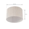 Plafón Lindby Libbie, Ø 45 cm, lino, color crema