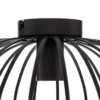 Plafón Lindby Maivi, negro, 50 cm, hierro, jaula