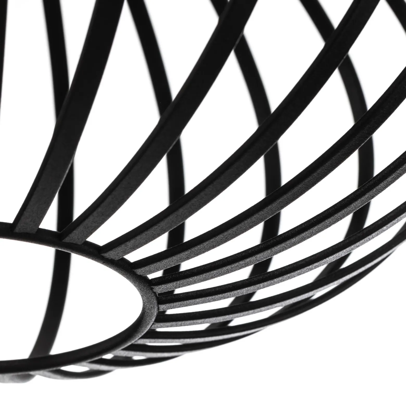 Plafón Lindby Maivi, negro, 30 cm, hierro, jaula