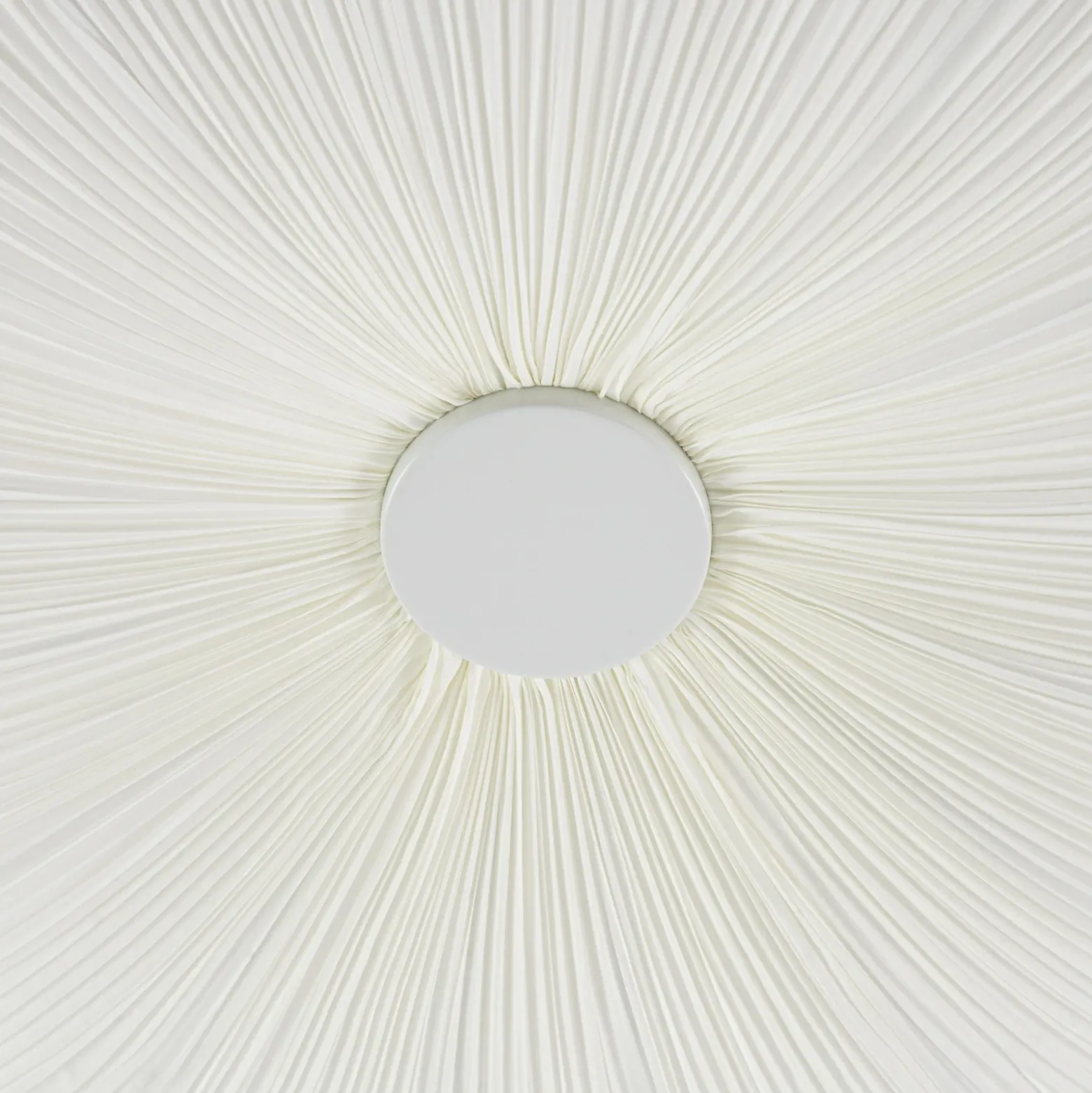 Plafón Lindby Marielle, Ø 55 cm, blanca, de tela, 3x E27