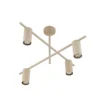 Plafón Lindby Marilou, beige, 4 luces, Ø 70 cm