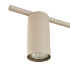 Plafón Lindby Marilou, beige, 4 luces, Ø 70 cm