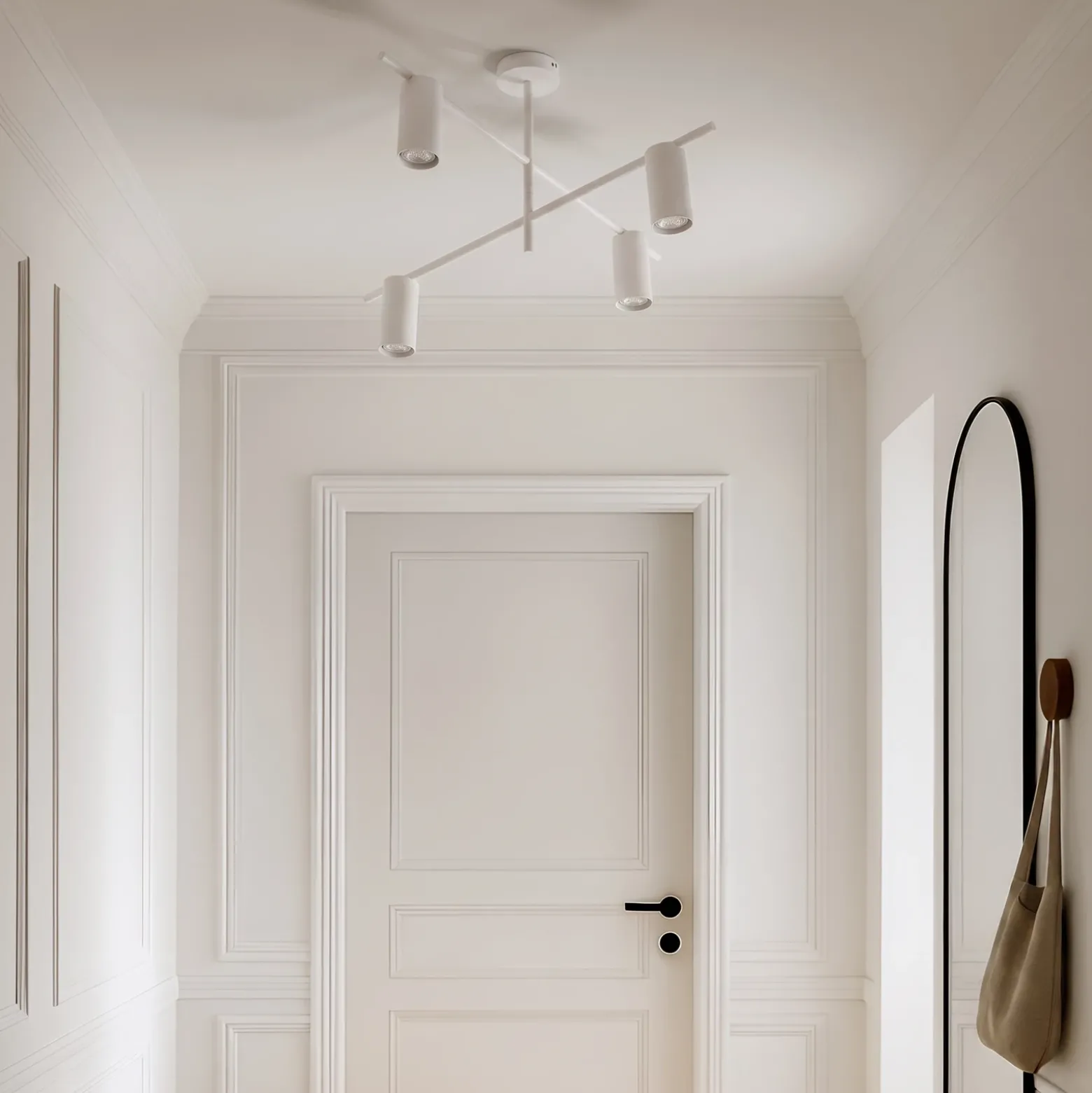 Plafón Lindby Marilou, blanco, de 4 luces, Ø 70 cm