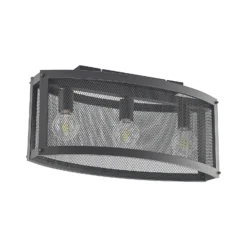 Plafón Lindby Mizgin con rejilla de 3 luces