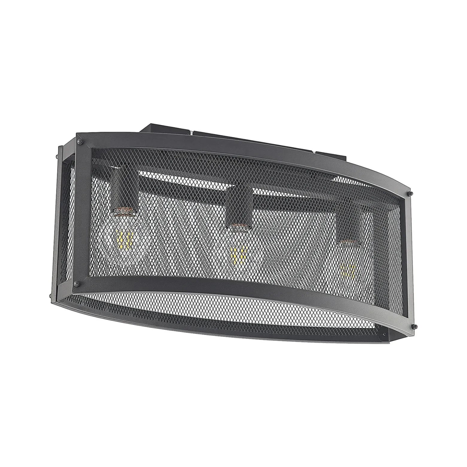 Plafón Lindby Mizgin con rejilla de 3 luces