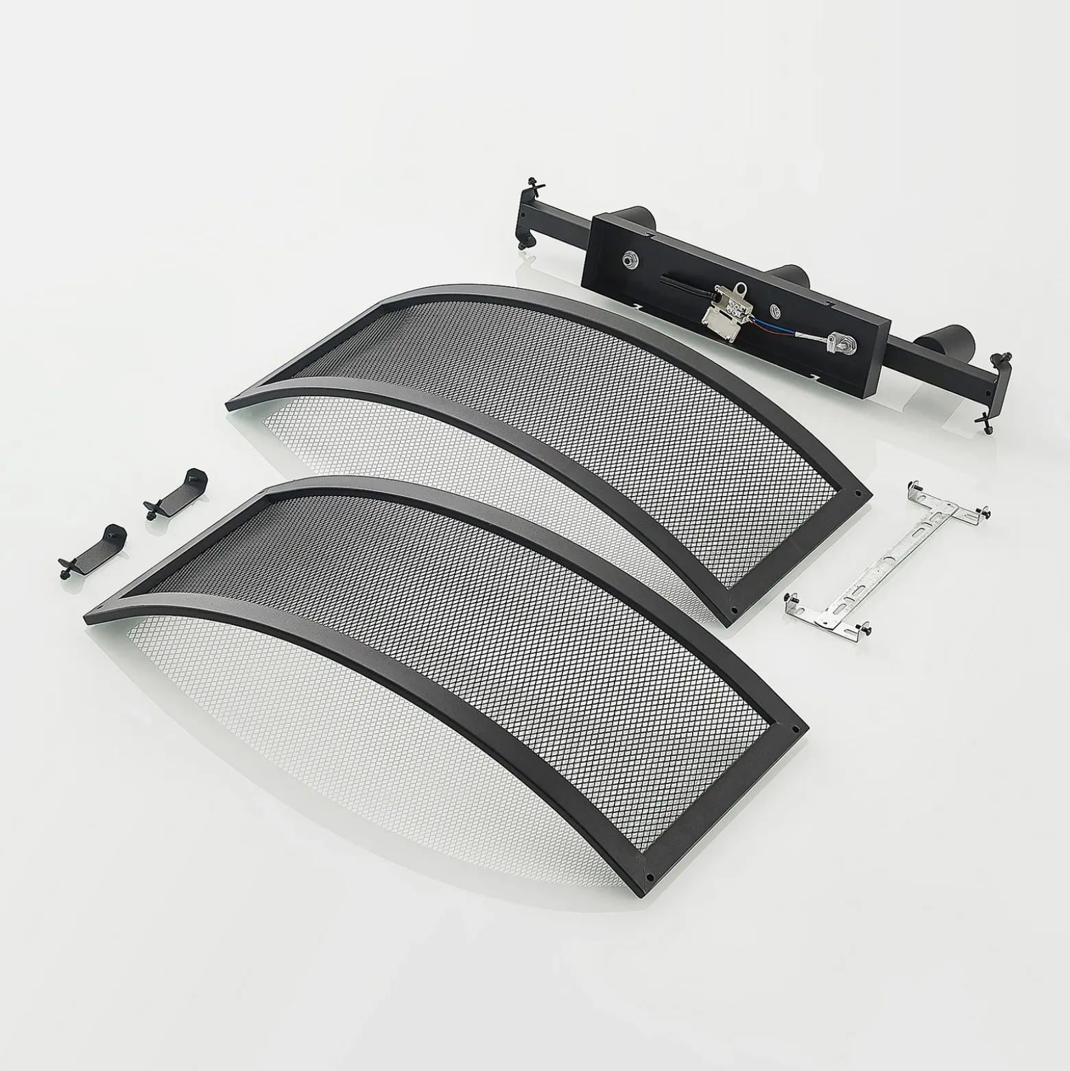 Plafón Lindby Mizgin con rejilla de 3 luces