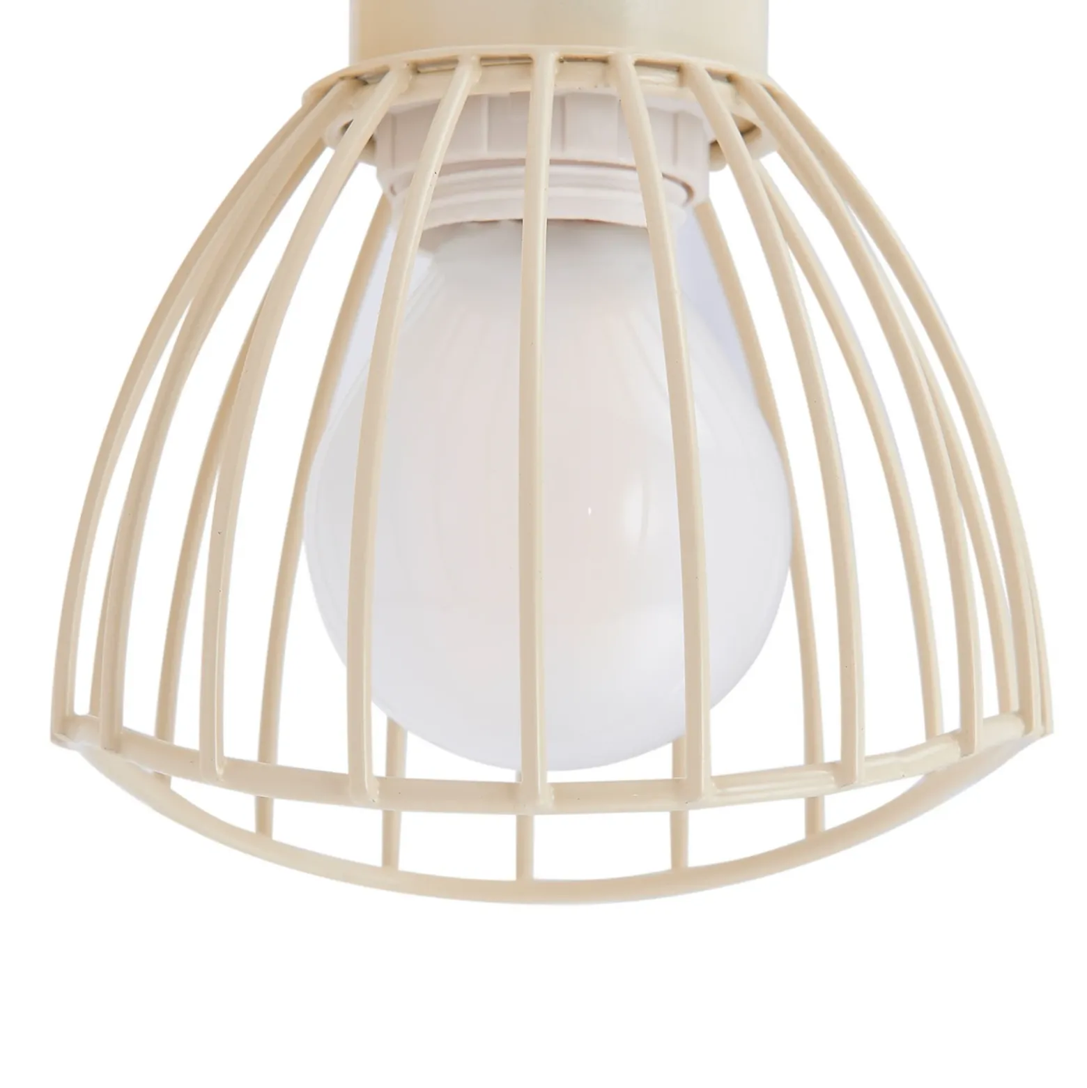 Plafón Lindby Piena, beige, 1 luz, metal, Ø 93.cm