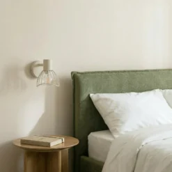 Plafón Lindby Piena, beige, 1 luz, metal, Ø 93.cm