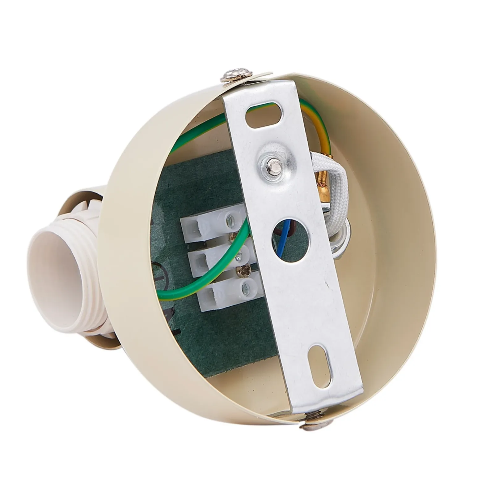 Plafón Lindby Piena, beige, 1 luz, metal, Ø 93.cm