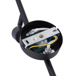 Plafón Lindby Piena, negro, 4 luces, metal, 70 cm