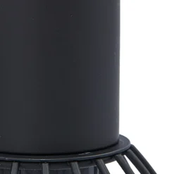Plafón Lindby Piena, negro, 1 luz, metal, Ø 9,3cm