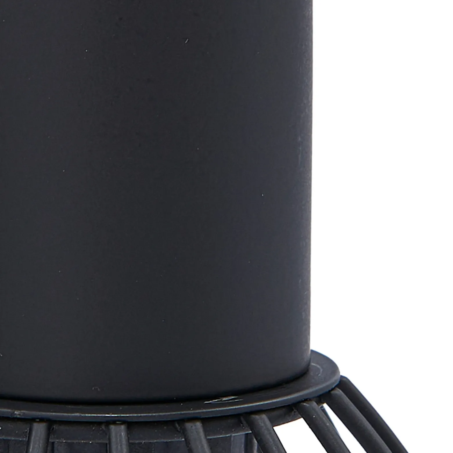 Plafón Lindby Piena, negro, 1 luz, metal, Ø 9,3cm