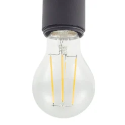 Plafón Lindby Roton, gris/negro, cristal, Ø 20 cm