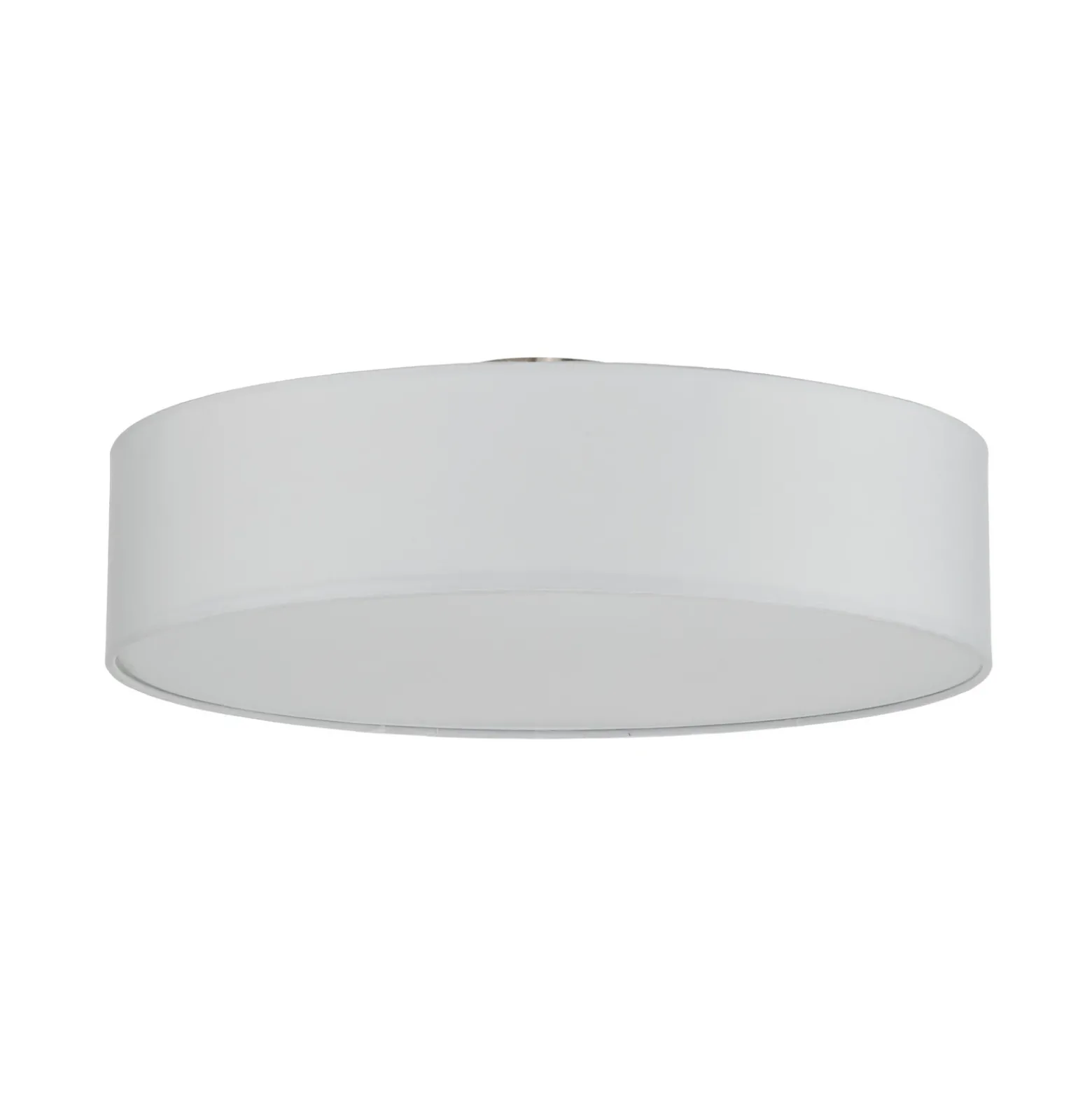 Plafón Lindby Sebatin, Ø 50 cm, blanco, tela, E27
