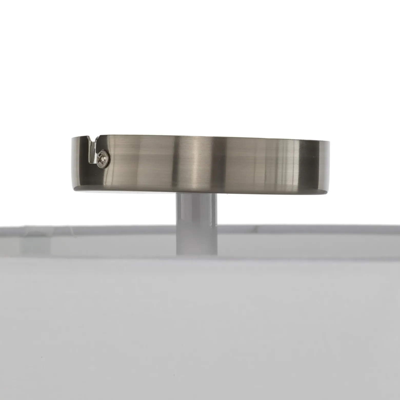 Plafón Lindby Sebatin, Ø 50 cm, blanco, tela, E27