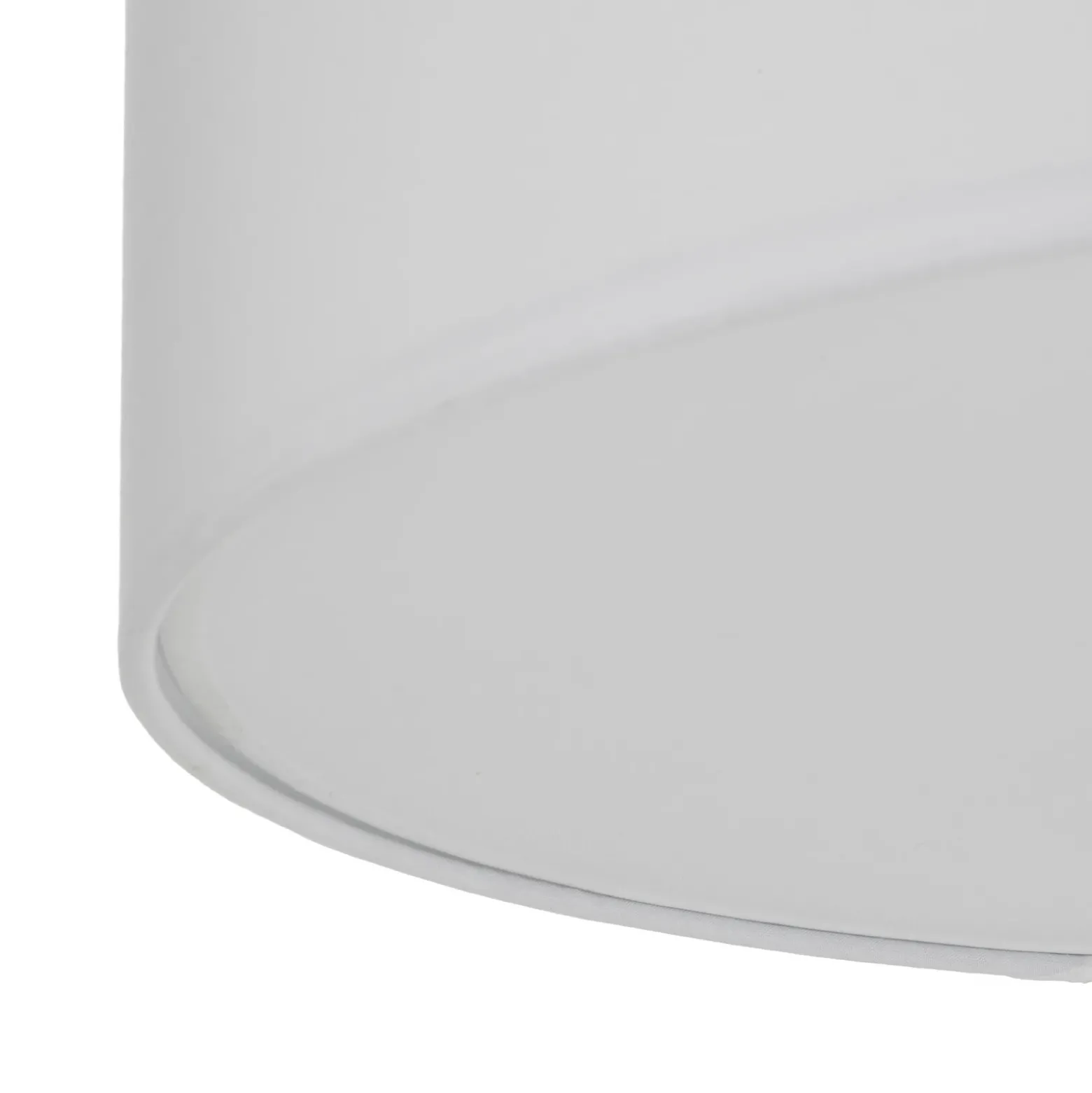 Plafón Lindby Sebatin, Ø 50 cm, blanco, tela, E27