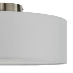 Plafón Lindby Sebatin, Ø 40 cm, blanco, de tela, E27