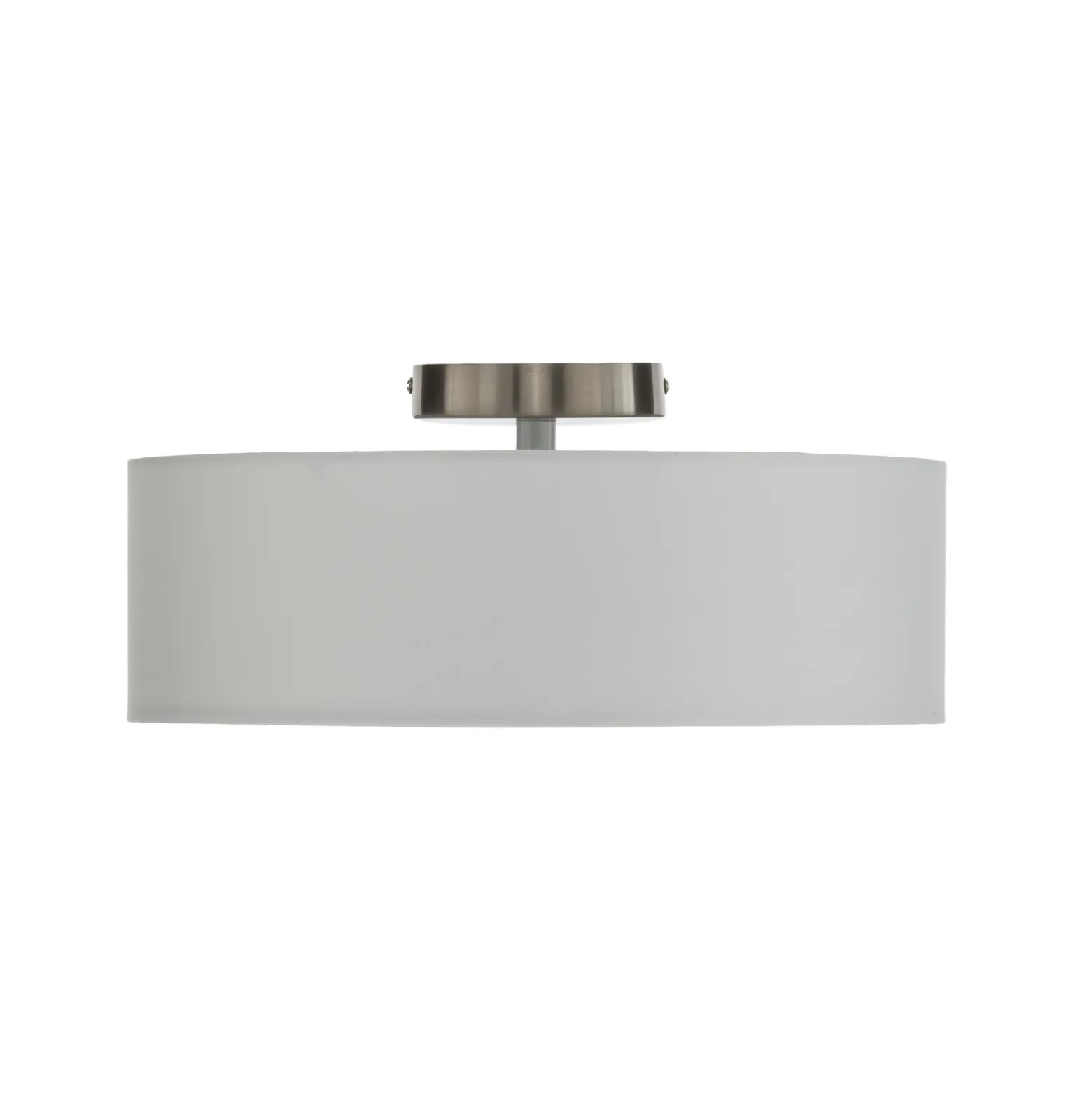 Plafón Lindby Sebatin, Ø 40 cm, color crema, tela, casquillo E27