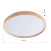 Plafón Lindby Smart LED Mirren madera Ø49,5cm CCT Tuya