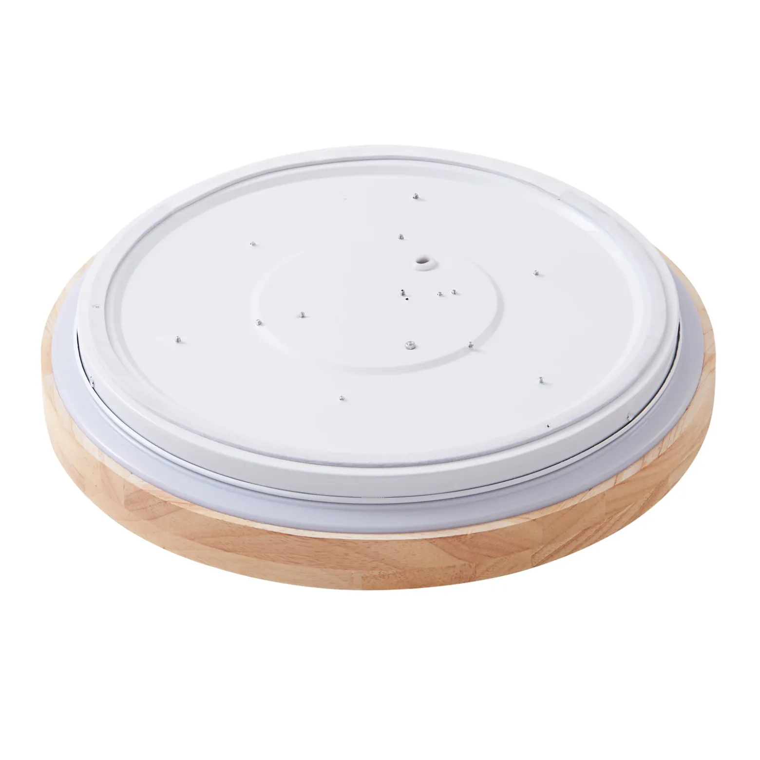 Plafón Lindby Smart LED Mirren madera Ø49,5cm CCT Tuya